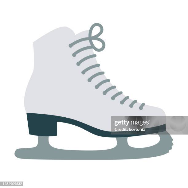 ice skate icon on transparent background - figure skating rink stock illustrations