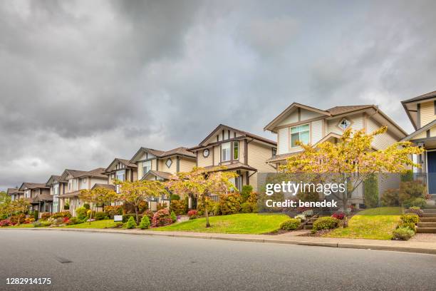 houses in mission british columbia canada abbotsford - gable stock pictures, royalty-free photos & images