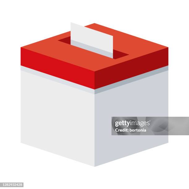 ilustraciones, imágenes clip art, dibujos animados e iconos de stock de icono de la urna sobre el fondo transparente - papeleta-para-votar