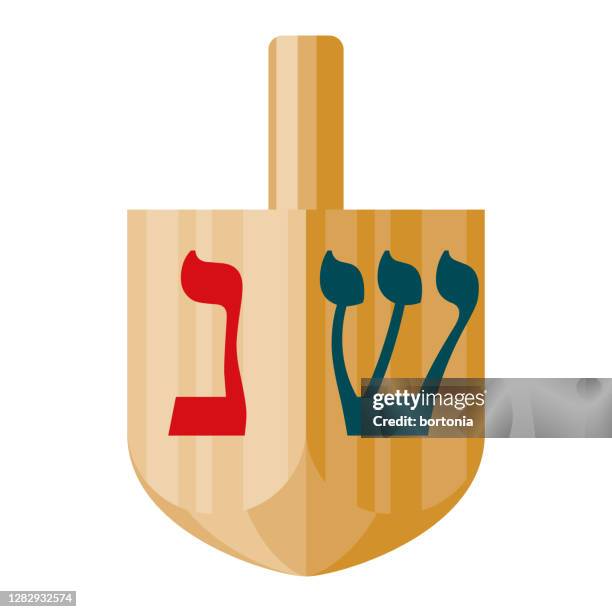 dreidel icon on transparent background - dreidel stock illustrations