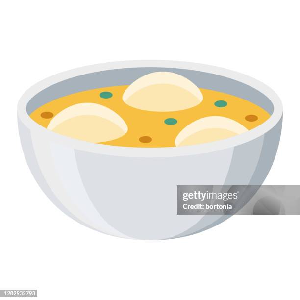 matzo ball soup icon on transparent background - matzo ball soup stock illustrations