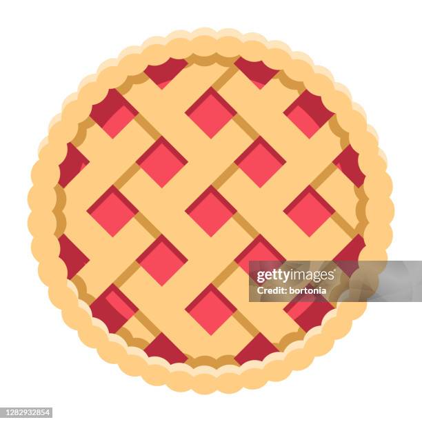 pie icon on transparent background - dessert pie stock illustrations