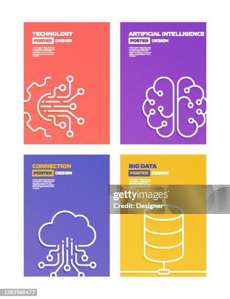 industry 4.0 related modern line style vector illustration - computer aided manufacturing stock illustrations