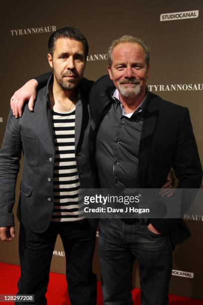 Paddy Considine and Peter Mullan attend the London premiere of 'Tyrannosaur' at The BFI Southbank on October 6, 2011 in London, United Kingdom.