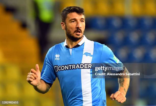 Salvatore Bocchetti of Pescara Calcio looks on during the Coppa Italia match between Parma Calcio and Pescara Calcio at Ennio Tardini on October 28,...