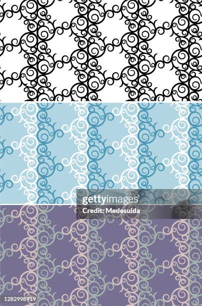 swirl pattern - black filigree background stock illustrations