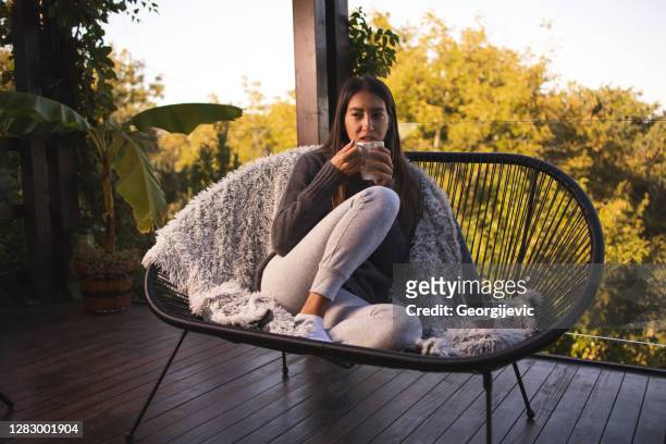 morning coffee - coffee on patio stock pictures, royalty-free photos & images