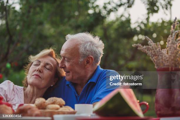 well deserved relaxing years of a retired couple - 60 69 years imagens e fotografias de stock