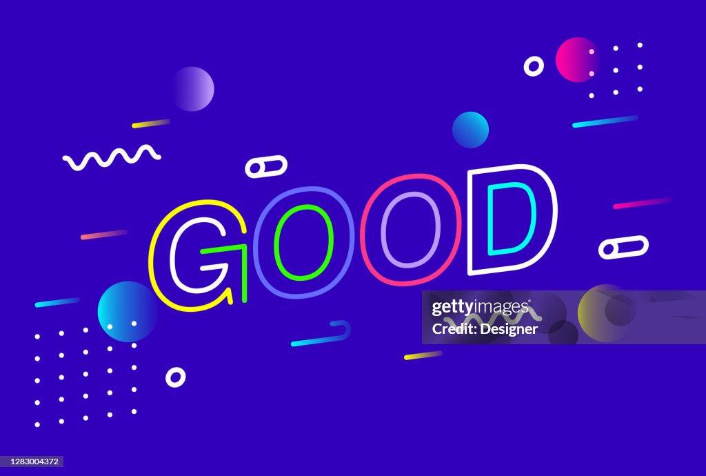 For Good Lettering Good Lettering Creative Design Vector Illustration High-Res Vector ...