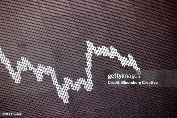 stock market curve - dax börse stock-fotos und bilder
