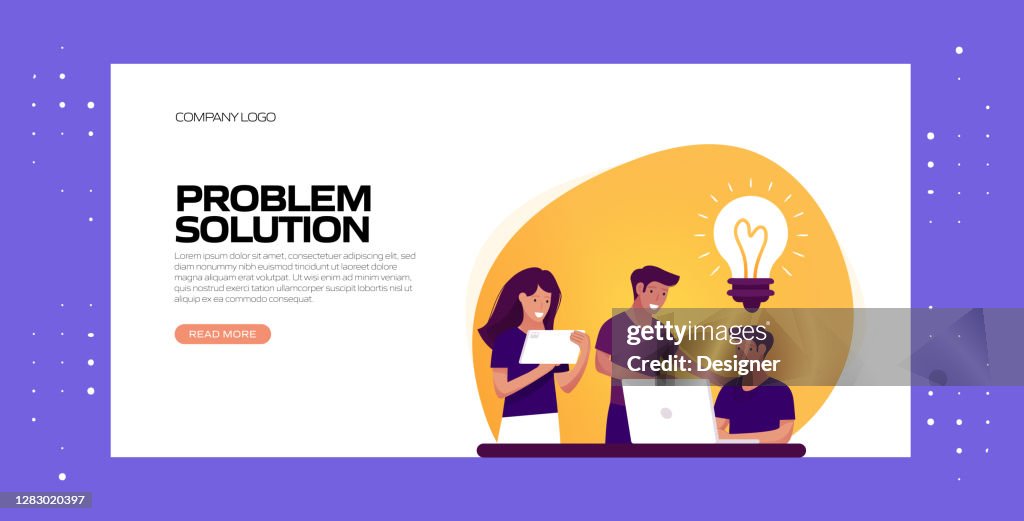 Problem Solution Concept Vector Illustration For Landing Page Template ...