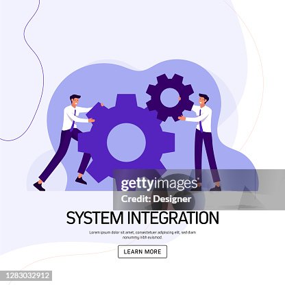 System Integration Concept Vector Illustration For Website Banner ...