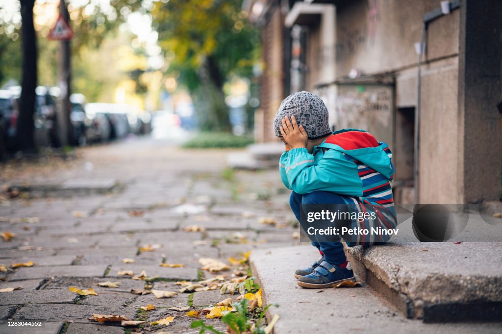 Depressed little boy