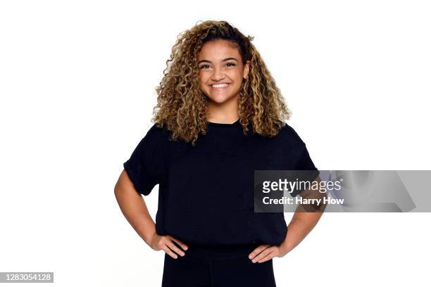 Gymnast Laurie Hernandez poses for a portrait on October 27, 2020 in Los Angeles, California. Hernandez competed as a member of the U.S. Women's...