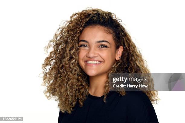 Gymnast Laurie Hernandez poses for a portrait on October 27, 2020 in Los Angeles, California. Hernandez competed as a member of the U.S. Women's...