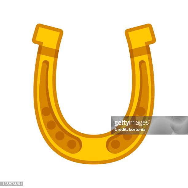 ilustrações de stock, clip art, desenhos animados e ícones de lucky horseshoe icon on transparent background - horseshoe