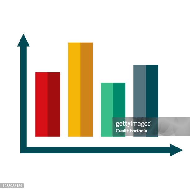 statistics icon on transparent background - bar graph stock illustrations