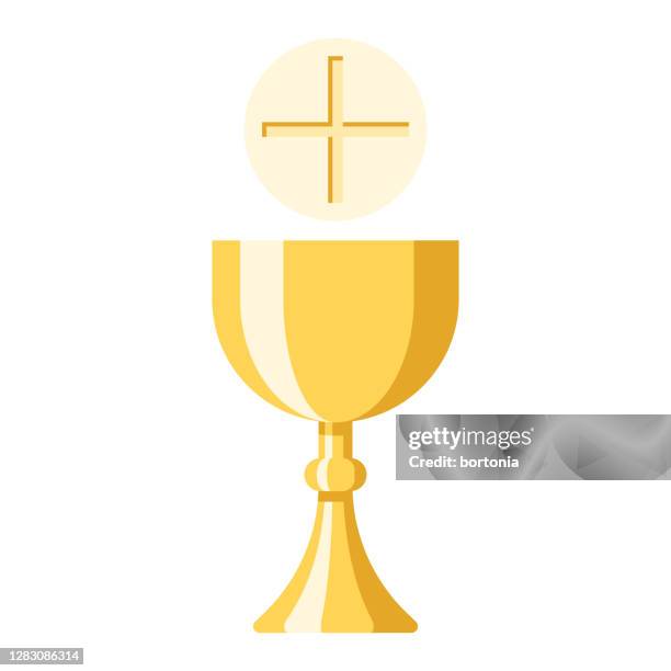 communion icon on transparent background - catholicism stock illustrations