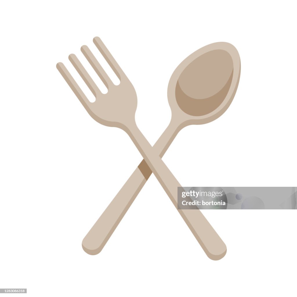 Cutlery Icon on Transparent Background