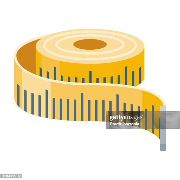 measuring tape icon on transparent background - instrument of measurement stock illustrations