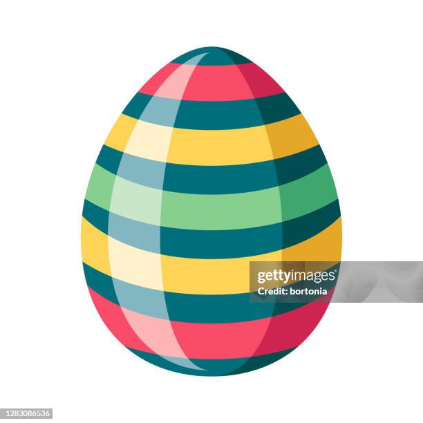 easter egg icon on transparent background - easter egg vector stock illustrations