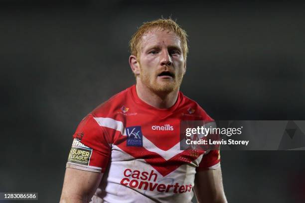 James Graham of St Helens looks on during the Betfred Super League match between St Helens and Wigan Warriors at Totally Wicked Stadium on October...