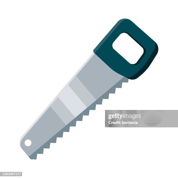 saw icon on transparent background - hand saw stock illustrations