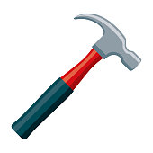 Hammer Icon on Transparent Background