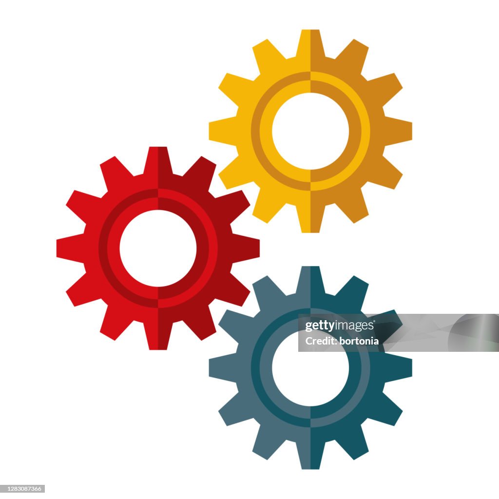 Settings Icon on Transparent Background