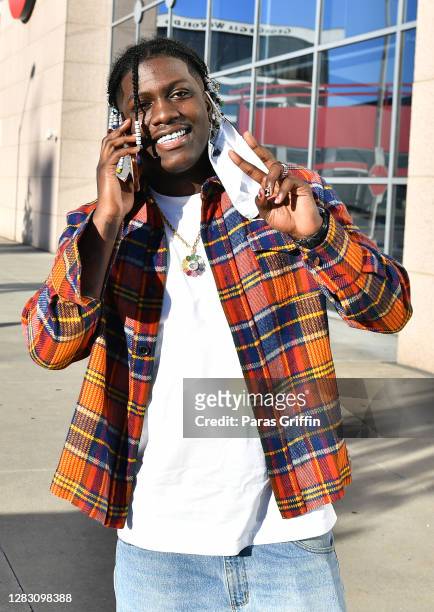 Rapper Lil Yachty attends When We All Vote & More Than A Vote Early Voting event at Georgia International Plaza on October 30, 2020 in Atlanta,...