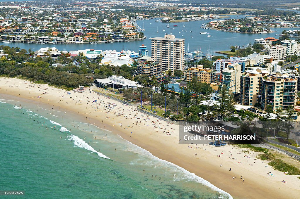 Mooloolaba Geography Aerial View Of Mooloolaba Queensland Australia High-Res Stock Photo ...