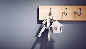 Hanging House Keys with Keyring