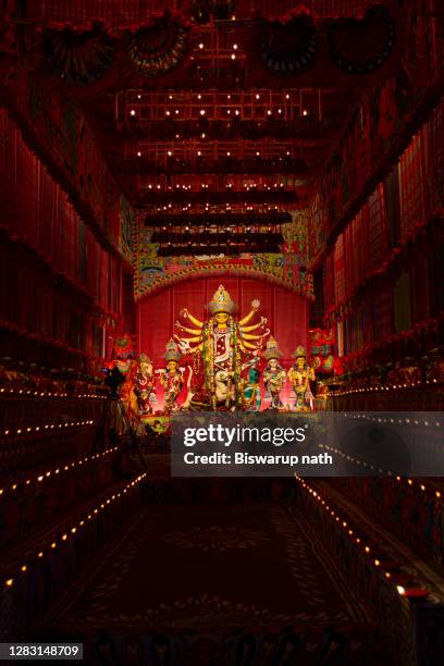 decoration of durga puja festival - durga foto e immagini stock