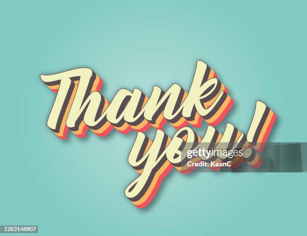 stockillustraties, clipart, cartoons en iconen met bedankt. retro stijl belettering stock illustratie. illustratie van de voorraad van uitnodigings- of wenskaarten - thank you korte frase
