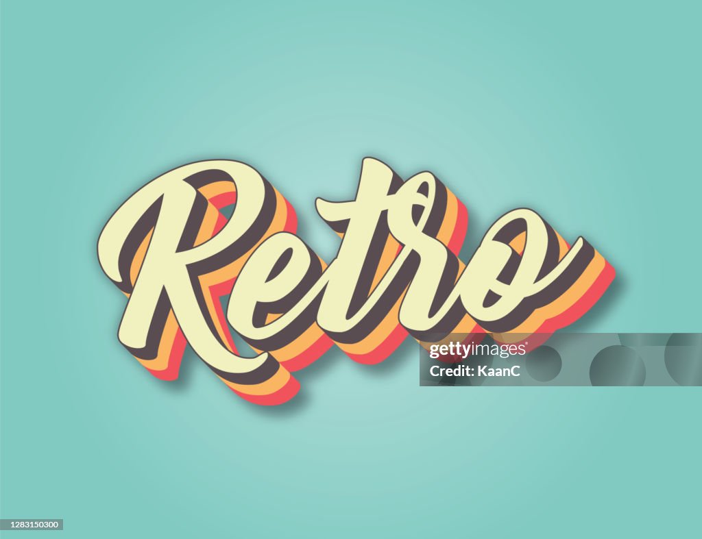 Retro Display Lettering Retro Retro Style Lettering Stock Illustration Invitation Or Greeting ...