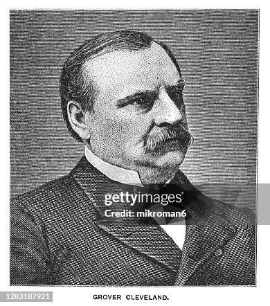 Portrait of Stephen Grover Cleveland, 22nd and 24th president of the United States (1885–1889 and 1893–1897)