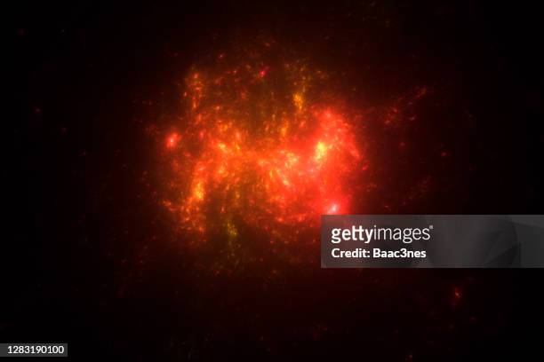 explosion- digital abstract art - the big bang theory stock-fotos und bilder