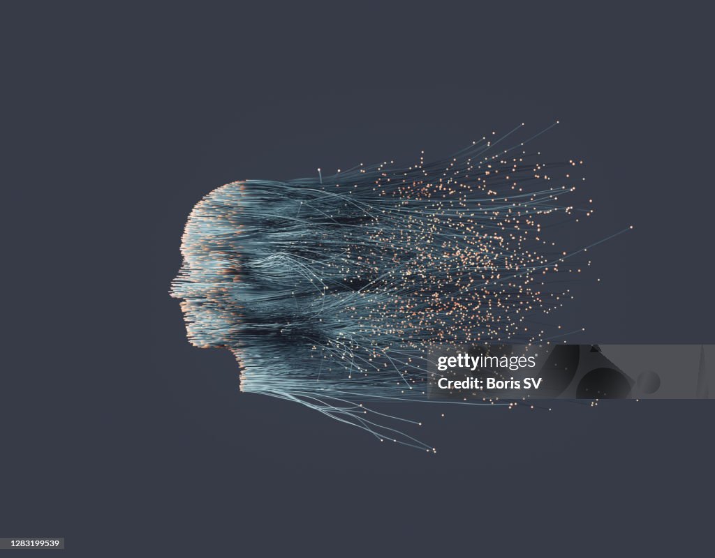 Neuron system extending into long hair