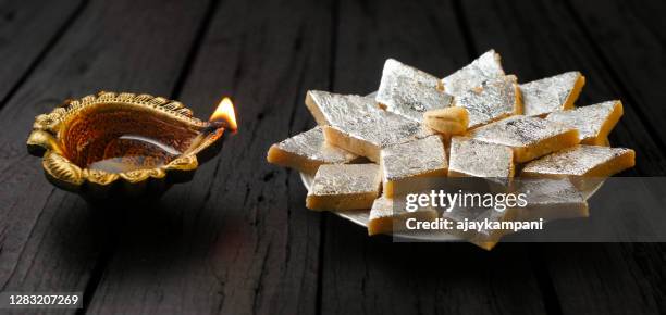 cashew katli - mithai stock pictures, royalty-free photos & images