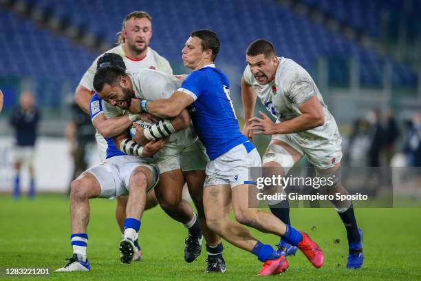 Billy Vunipola of England in action during the 2020 Guinness Six Nations match between Italy and England at Olimpico Stadium on October 31, 2020 in...