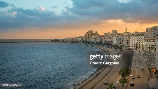 The Corniche of Alexandria, Egypt The Corniche of Alexandria, Egypt