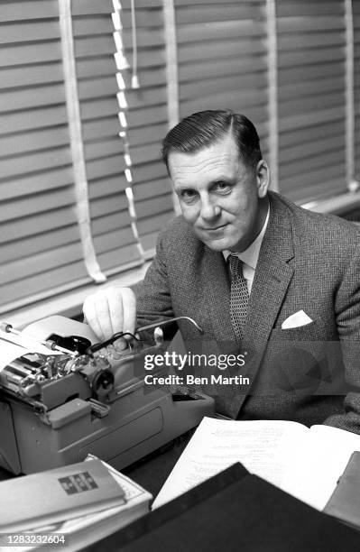 Australian novelist and playwright Morris West , New York City, US, March 1961.