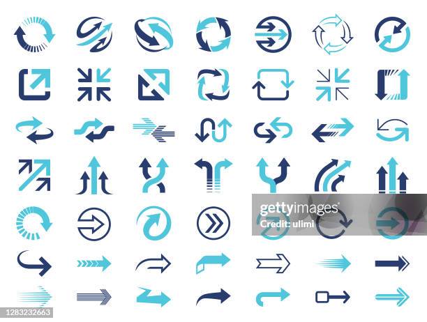 stockillustraties, clipart, cartoons en iconen met pijlen - beweging