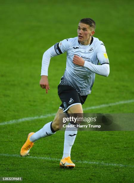 Viktor Gyökeres of Swansea City during the Sky Bet Championship match between Swansea City and Blackburn Rovers at Liberty Stadium on October 31,...