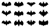 Bat icon set - vector illustration .