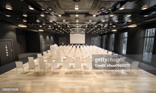 sala conferenze - large meeting room foto e immagini stock