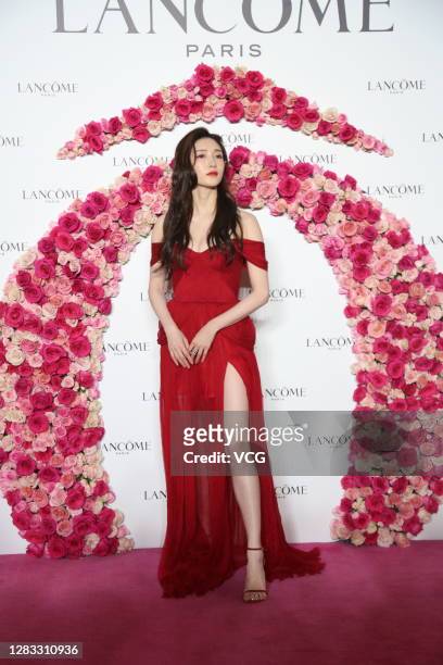 Actress Maggie Jiang Shuying attends an opening ceremony of Lancome flagship store on October 31, 2020 in Beijing, China.