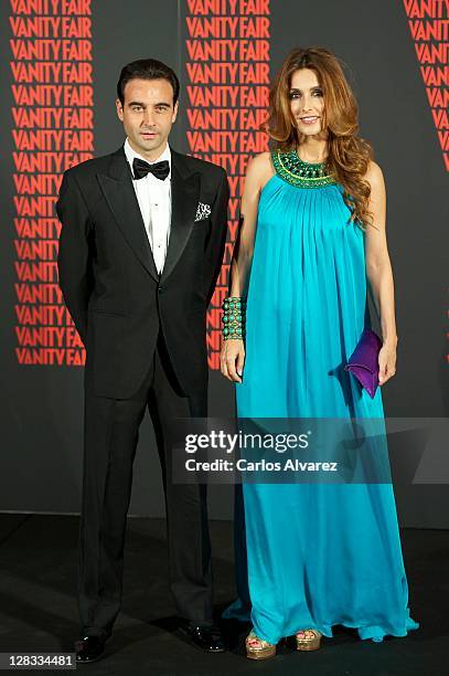 Spanish bullfigther Enrique Ponce and wife Paloma Cuevas attend "Man of the Year 2011" Vanity Fair Award at "Museo de America" on October 6, 2011 in...