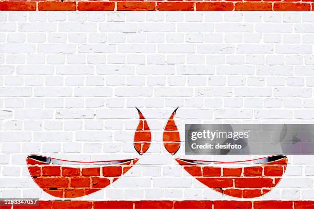 two red lit deepak or diwali diya over a white coloured brick pattern textured wall; grunge vector backgrounds - whitewashed brick stock illustrations