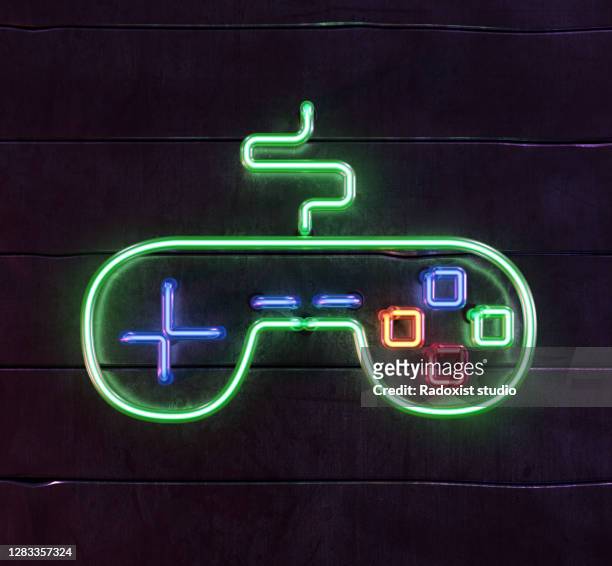 Realistic neon sign - concole pad